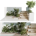 Outdoor Landscape Stairs Plant Landscape 3d model