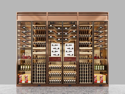 Wine Cabinet Constant Temperature Wine Cabinet Metal Wine Cabinet Wine Finished Wine Cabinet Customized Wine Cabinet 3d model