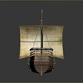 Modern Cartoon Sailing Small Sailing 3d model
