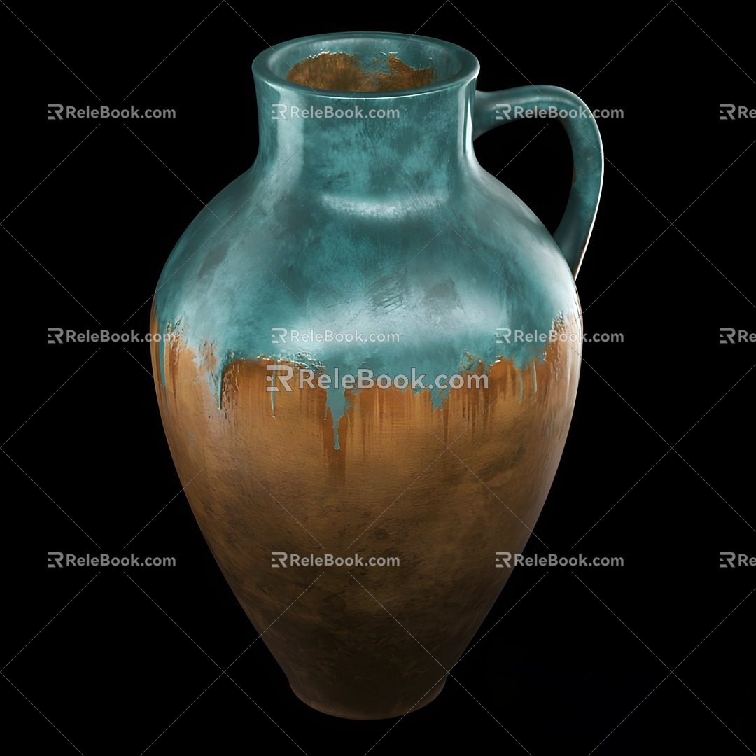 Ceramic Utensils Jar Container Art Antique Ornaments 3d model