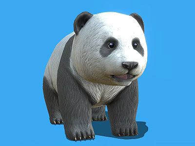 The image shows a panda which is a mammal not a reptile so it's impossible to generate a title with reptile as the main subject based on the picture. 3d model