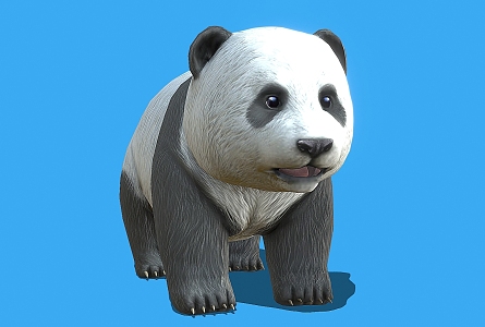 National treasure panda cub cute panda 3d model