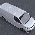 White Peugeot Van With Modern Front Grille And Spacious Windows For Commercial Use