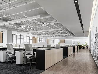 modern public office area office 3d model