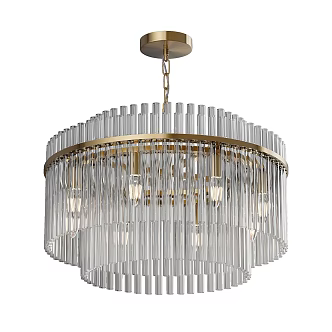 Modern Simple Light Luxury Chandelier Simple Chandelier Living Room Chandelier Glass Chandelier 3d model