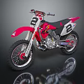 Pink and White Off Road Motorcycle With Number 2 Stylish Design And Large Tires