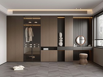 Italian Light Luxury Wardrobe 3d model