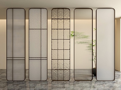 French glass partition model