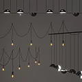 Sleek Modern Pendant Lights With Various Designs Round Shades Slim Hanging Lines And Lit Bulbs