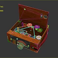 Vintage Mechanical Style Wooden Box Bluetooth Speaker With Gear Design And Brass Accents