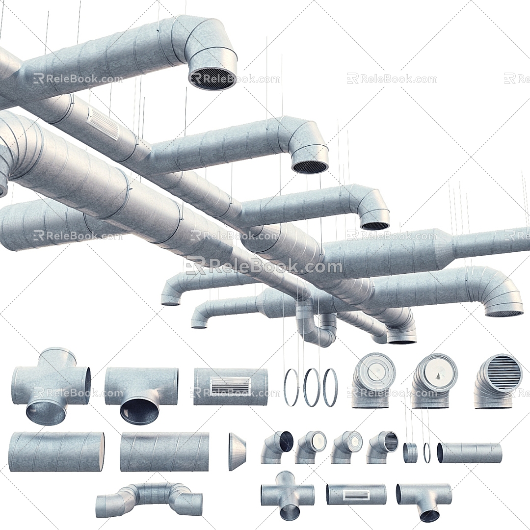 Modern Ventilation Pipe New Pipe 3d model