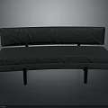 Modern Gray Upholstered Bench With Padded Backrest And Dark Wooden Legs