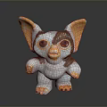 Cute Game Movie Character With Large Ears And Big Eyes White Brown Orange Color Design