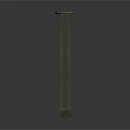 Metal Vertical Column With Circular Ring Design And Stable Base Structure