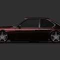 Dark Red Modified Sedan With Sleek Body And Large Alloy Wheels