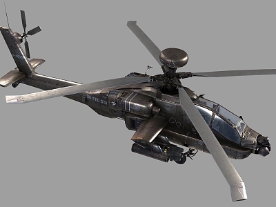 Imaginative Enemy PBR US Army AH64D Longbow Apache Gunship Attack Helicopter 3d model