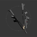 3D Model Assault Rifle With Tactical Scope Magazine And Design Details