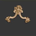 Decorative Golden Metal Furniture Leg With Intricate Carved Design For Home Decor