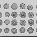 Ornate Decorative Carvings for Home Decor with Various Floral Patterns and Circular Designs
