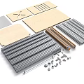 High Quality Building Components with Metal Strips Wooden Panels Metal Sheets and Fasteners