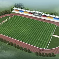 modern football stadium 3d model