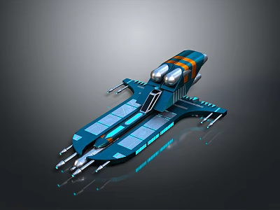 Future Style Starship Spaceship Spaceship Future Technology Space Science Fiction Aircraft Aircraft 3d model