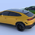Green And Yellow Lamborghini Urus Sporty SUV Cars With Modern Exterior Design
