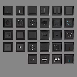 Switch socket intelligent panel 3d model