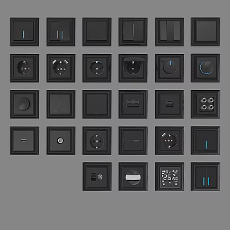 Switch socket intelligent panel 3d model