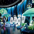 Enchanting Fungi Exhibition With Mushroom Sculptures Display Boards Hanging Screens And Lighting
