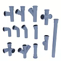 Various Types of Plumbing Pipes and Fittings in Different Shapes and Sizes