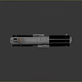 Modern Metallic Lightsaber Weapons With Silver Black Design And Glowing Orange Buttons