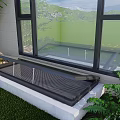 Elegant Detached Villa Featuring Large Windows Green Mountain View Lawn And Lush Plants