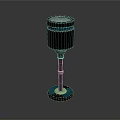 Modern Metal Table Lamp With Cylindrical Body And Stable Base For Home Use