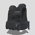 Black Tactical Vest With Multiple Pockets And Adjustable Straps For Outdoor Use 3d model