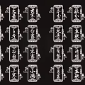 Traditional Chinese Twenty Four Solar Terms Silhouettes With White Characters On Black Background