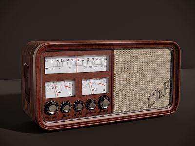 Vintage radio decoration model