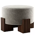 Milotti Minotti Sofa Stool Round Stool Low Stool 3d model