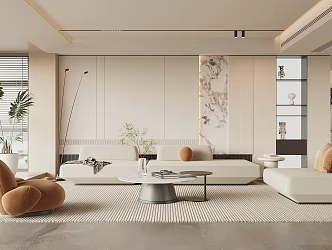 modern living room 3d model