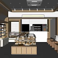 Modern Log Dessert Bakery Dessert Bakery Bread Cabinet Bread Rack 3d model