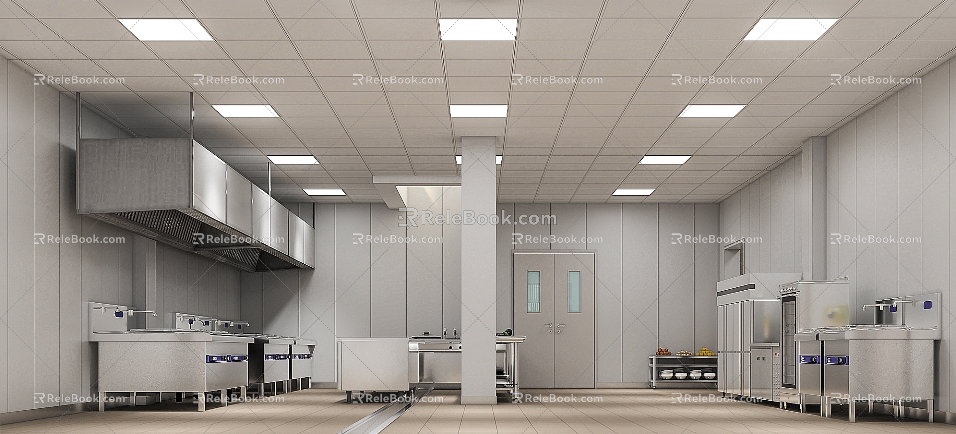 Aluminum gusset ceiling 3d model