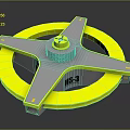 Cosmic Aerospace MS-3 Mechanical Component With Yellow And Gray Circular Structure For Spacecraft