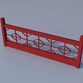 Public Facility Red Railing With Intricate Carved Patterns for Safety and Decoration
