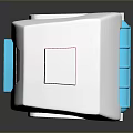 Game And Movie Robot Character With White Body Red Top Yellow Eyes And 3D Design