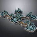 Mythical Dragon Sculptures as Decorative Art with Intricate Details on Bases
