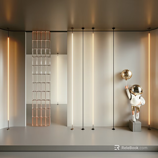 Modern LED Wall Lights With Sleek Linear Design For Contemporary Interior Space 3d model 