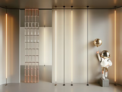 Modern LED Wall Lights With Sleek Linear Design For Contemporary Interior Space 3d model