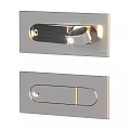 Modern Brushed Copper Wall Lights With Slim Panel Design And Warm Glow 3d model