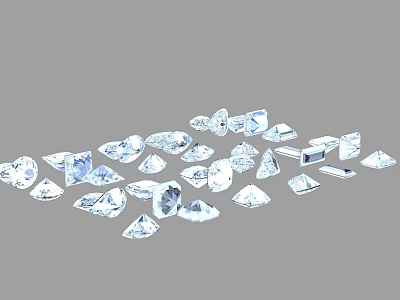 Diamond Gem Crystal Stone Rare Ore Jewelry 3d model