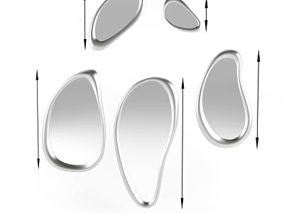 Modern Decorative Mirrors With Various Shapes And Design Elements For Home Decor 3d model